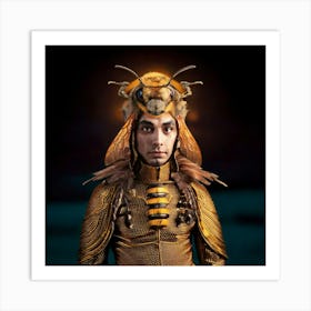 Firefly Regal Bee Human Hybrid In A Surreal Portrait 1622 (2) Art Print