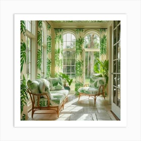 Stockcake Sunlit Garden Room 1719801336 Art Print