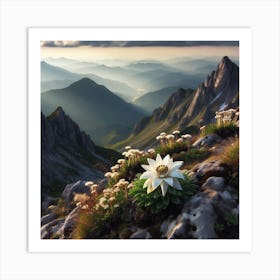 Hiker's Edelweiss Art Print