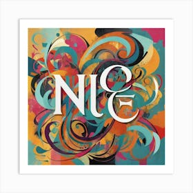 Abstract Nice Typogram Painting Art Print 2 Art Print