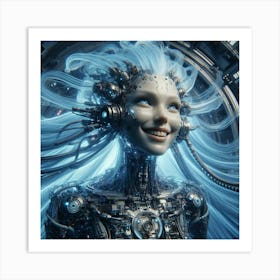 Futuristic Woman 2 Art Print