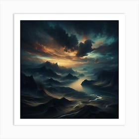 Landscape Painting 255 Art Print