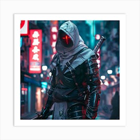 Myeera Knights Templar As A Ninja Cyberpunk Style D71e34b1 74d9 4b9d Bdd3 35778b82759e 1 Art Print