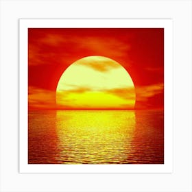 Sunset Over Water Art Print