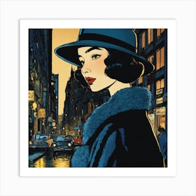 Lady In A Hat 1 Art Print