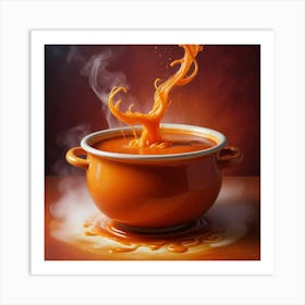 Orange Soup Art Print