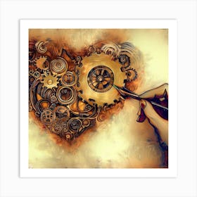 Heart Of Steampunk Art Print