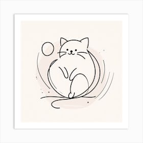 Doodle Cat Art Print