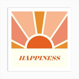 Happiness Square Art Print
