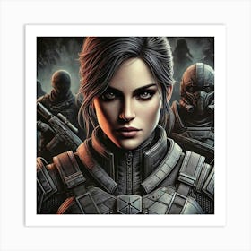 A Detailed Character Portrait Of Nina Volkov From Season 9 Art Print