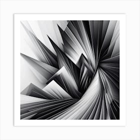 Abstract Black And White 2 Art Print