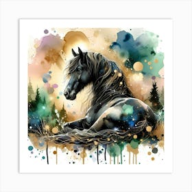 Creative Horse Beauty Illustration Nr 217 Art Print