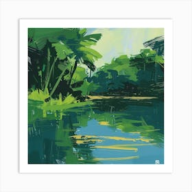 River In The Jungle Art Print