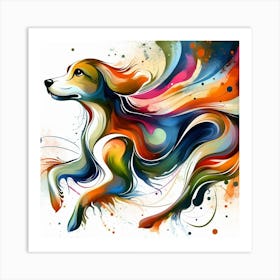 Colorful Dog Painting Art Print