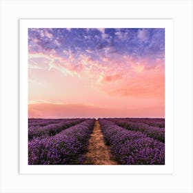 Beauty of flowers with cloudsin the sky  Art Print