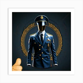 Police Officer In Uniform 1 Art Print