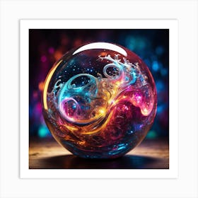 Yin Yang Crystal Ball Art Print