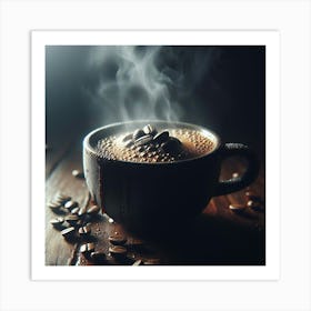 Coffee Cup With Steam 1 Art Print