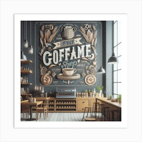 Gofame Coffee Shop Art Print