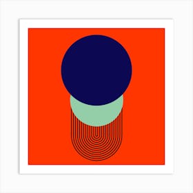 Orange Mid-Century Arch Art Print