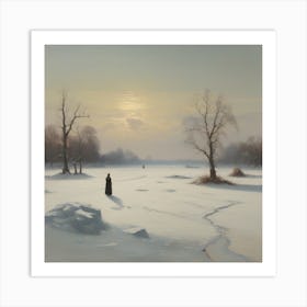 Winter follows Art Print