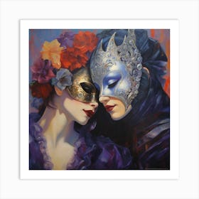 Masks Of Love Art Print