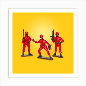 Modern Toy Soldiers Square Art Print