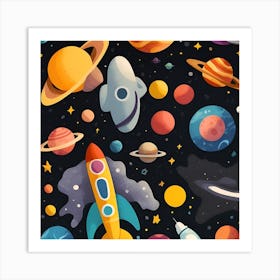 Space Background Art Print