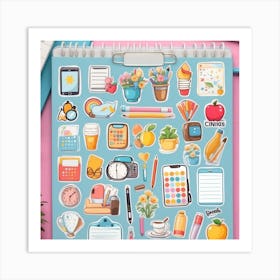 Office Supplies Art Print