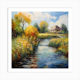 Lush Haven in Brushstrokes Art Print