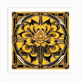 Yellow Lotus Flower Art Print