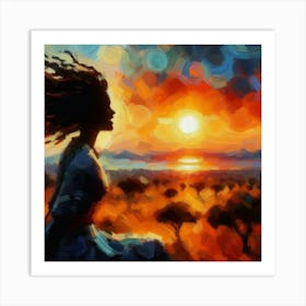 Sunset Painting Art Print