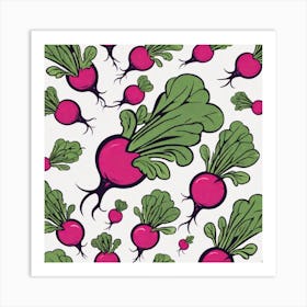 Beets Seamless Pattern Art Print