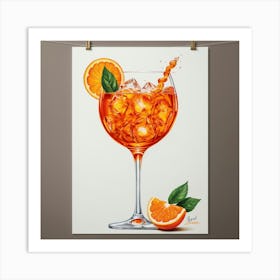 Illustrative Albedo Aperol Spritz 2 Art 2 Art Print