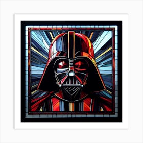 Darth Vader Stained Glass Star Wars Art Print Art Print