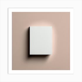 White Box On A Pink Wall Art Print