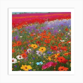 Field Of Flowers 1 Art Print