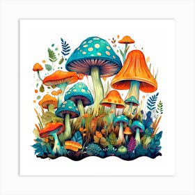 Mushroom Painting 10 Art Print