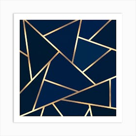 Geometry with golden lines 2 Art Print