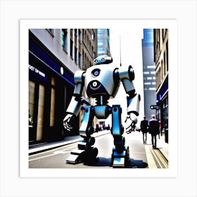 Robot On The Street 34 Art Print