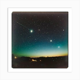 Big teal starry Sky outdoors Art Print