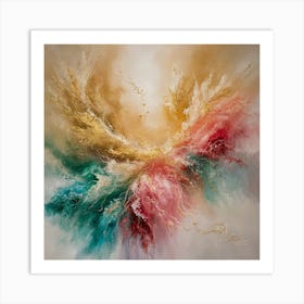 Color Symphony Abstract Textures In Beige, Gold, And Pink (8) Art Print