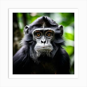 Black Endangered Nature Lowland Malaysia Mammal Buddhism Travel Beautiful Zoo Building Te (1) Art Print