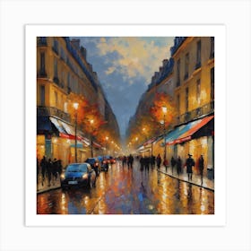 Paris Rain Art Print