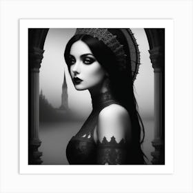 Gothic Beauty Art Print