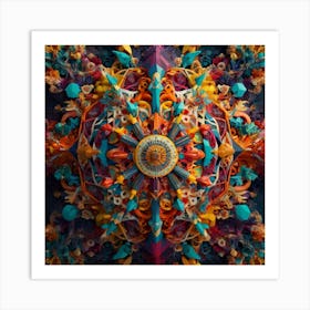 Abstract Mandala Paintings Art Print Art Print