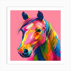 Colorful Horse Painting Art Print