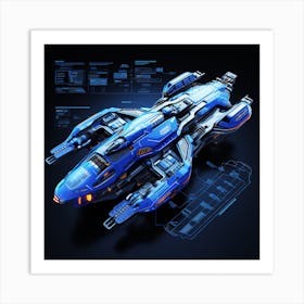 Futuristic Spaceship Art Print