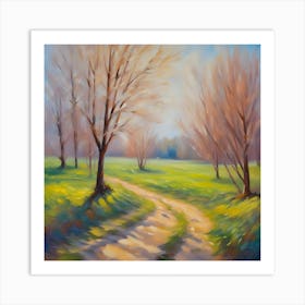 Road In Spring Art Print