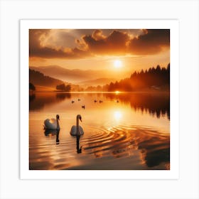 Swans 2 Art Print